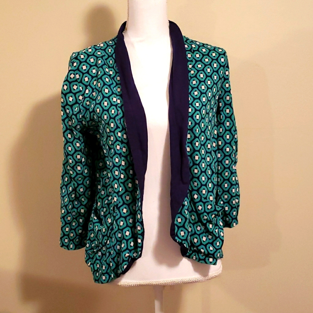 Teal and blue blazer - Medium